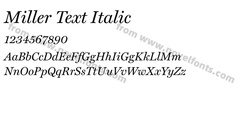 Miller Text ItalicPreview