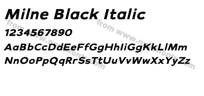 Milne Black ItalicPreview