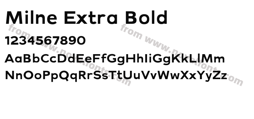 Milne Extra BoldPreview