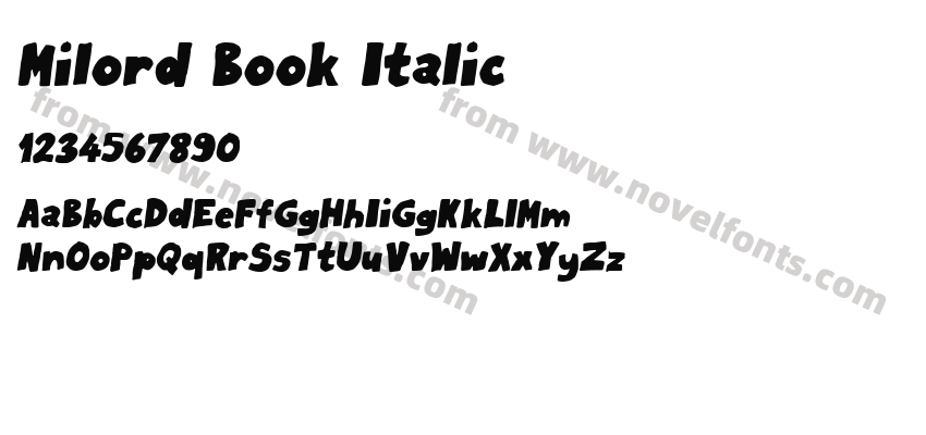 Milord Book ItalicPreview