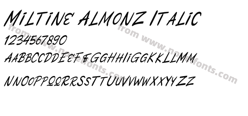 Miltine Almonz ItalicPreview