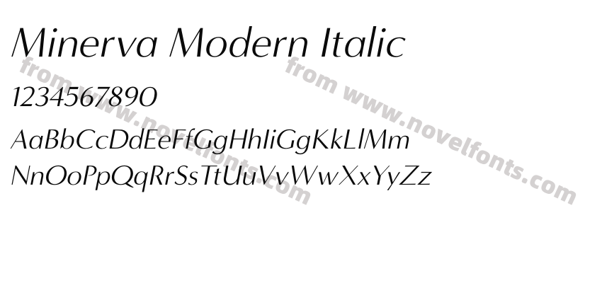 Minerva Modern ItalicPreview