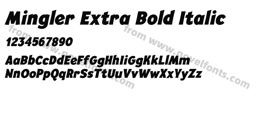 Mingler Extra Bold ItalicPreview