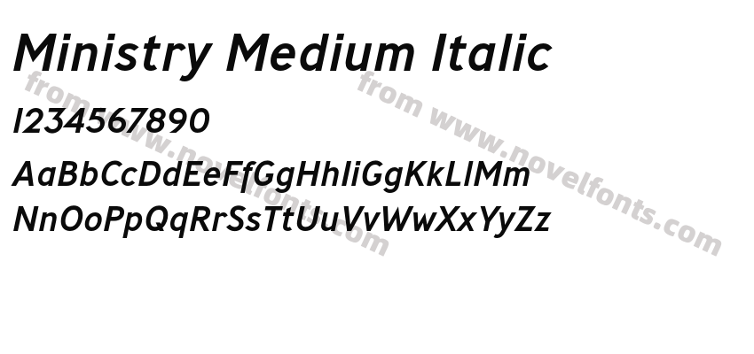 Ministry Medium ItalicPreview
