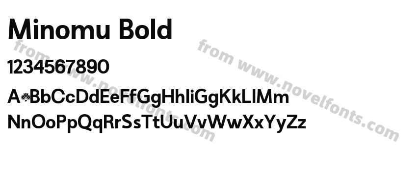 Minomu BoldPreview