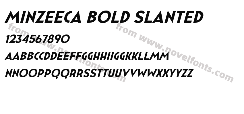 Minzeeca Bold SlantedPreview