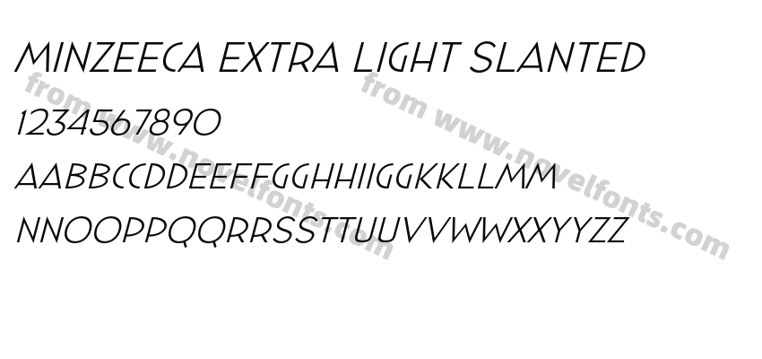Minzeeca Extra Light SlantedPreview