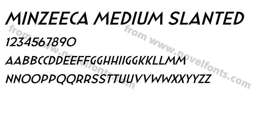 Minzeeca Medium SlantedPreview