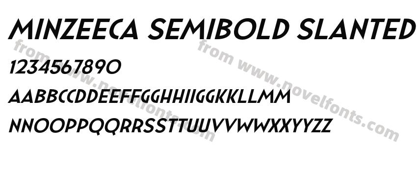 Minzeeca Semibold SlantedPreview