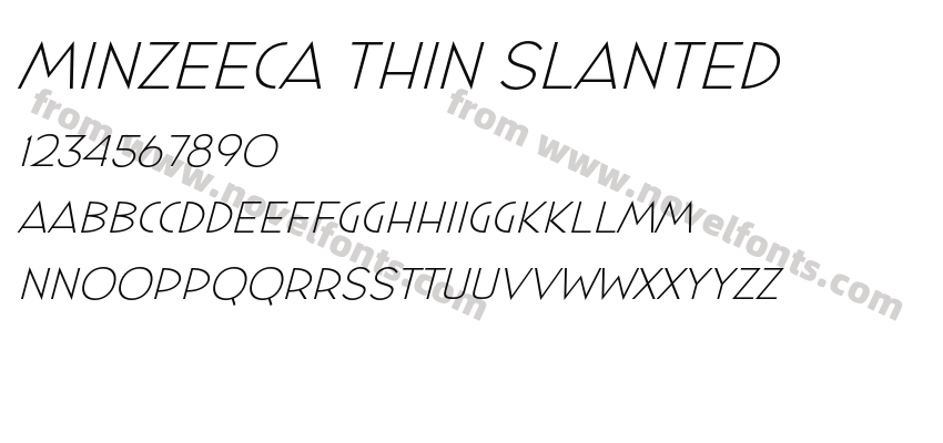 Minzeeca Thin SlantedPreview