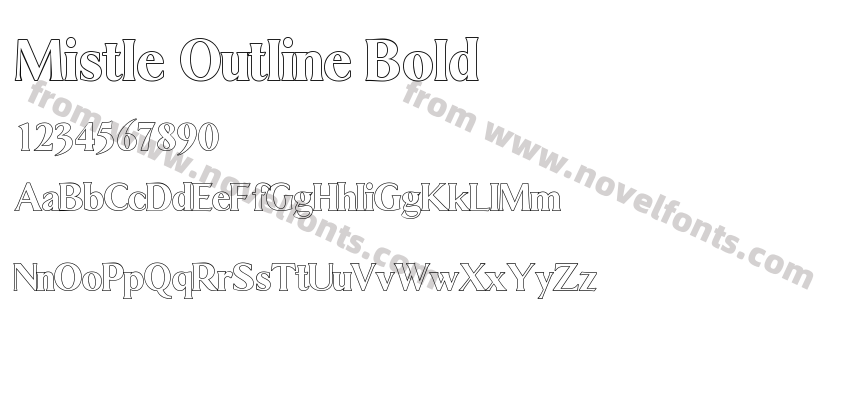 Mistle Outline BoldPreview