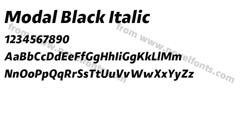 Modal Black ItalicPreview