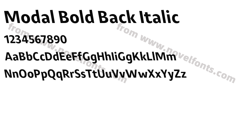 Modal Bold Back ItalicPreview