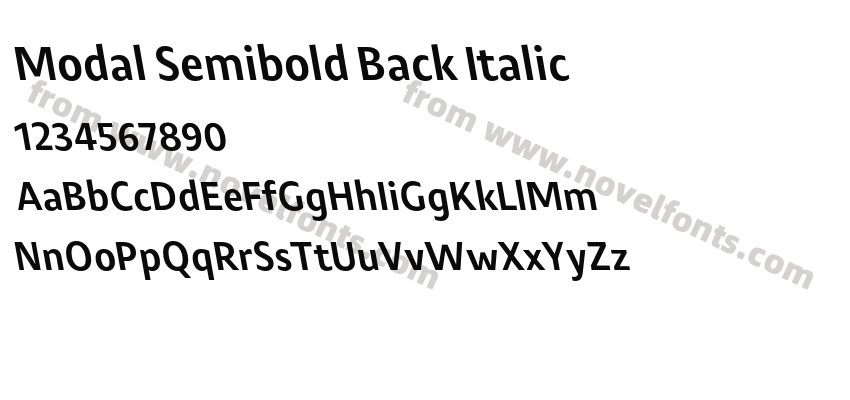 Modal Semibold Back ItalicPreview