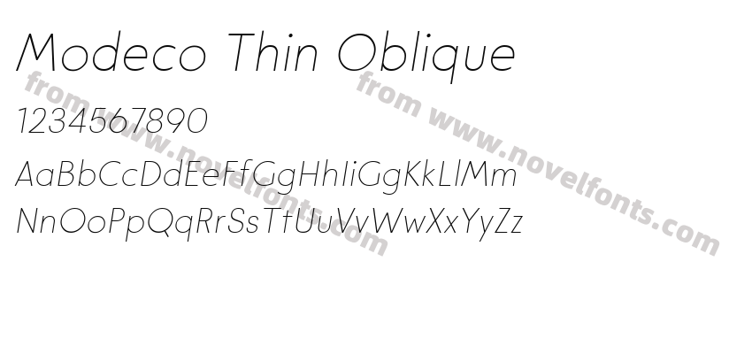 Modeco Thin ObliquePreview