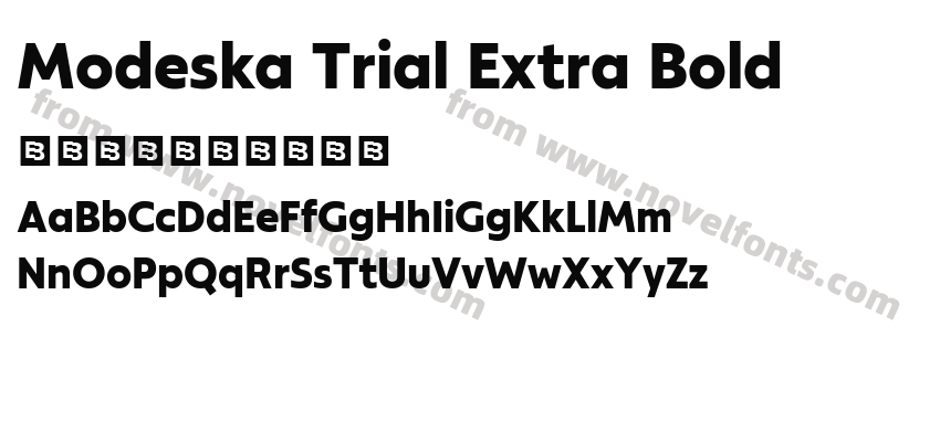 Modeska Trial Extra BoldPreview