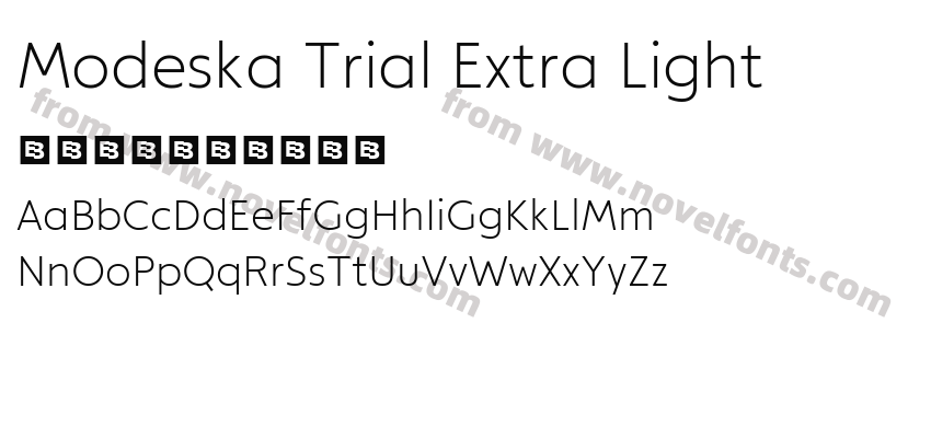 Modeska Trial Extra LightPreview