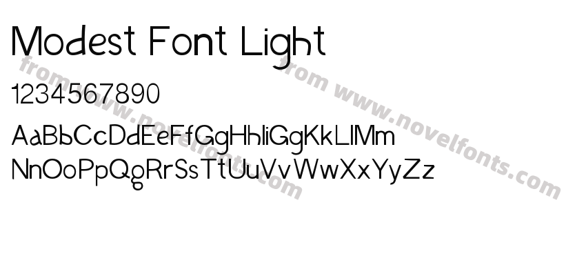 Modest Font LightPreview