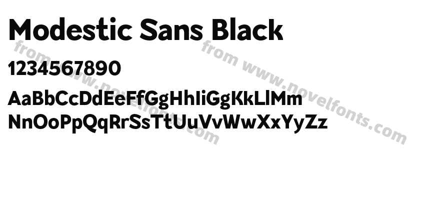Modestic Sans BlackPreview