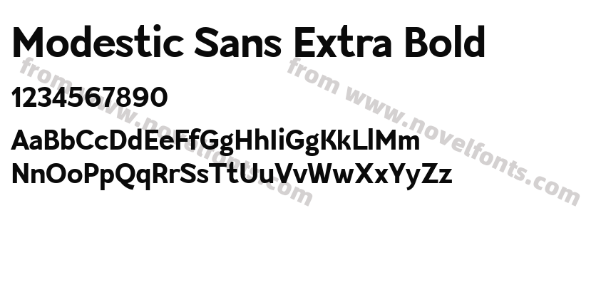 Modestic Sans Extra BoldPreview