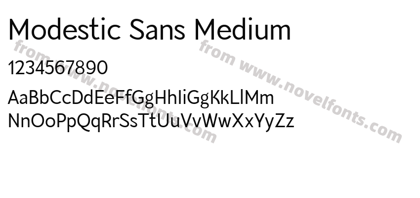 Modestic Sans MediumPreview