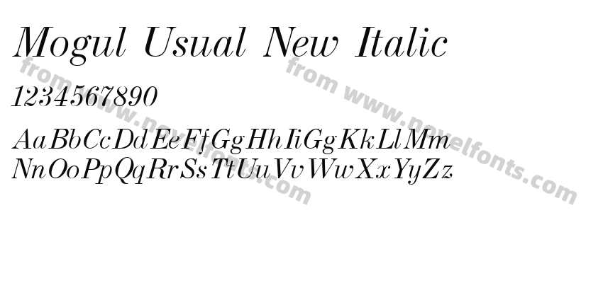 Mogul Usual New ItalicPreview