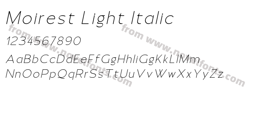 Moirest Light ItalicPreview