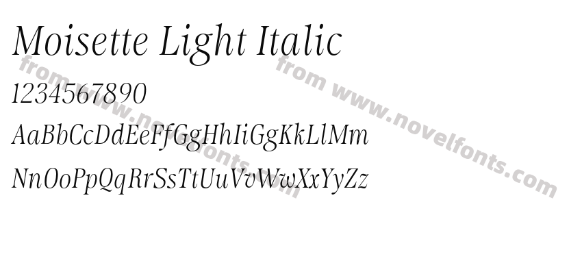 Moisette Light ItalicPreview