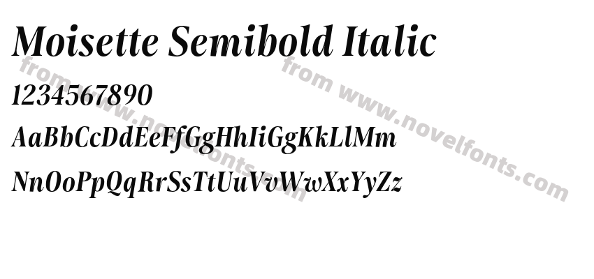 Moisette Semibold ItalicPreview