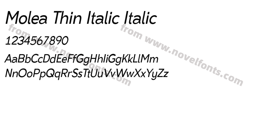 Molea Thin Italic ItalicPreview