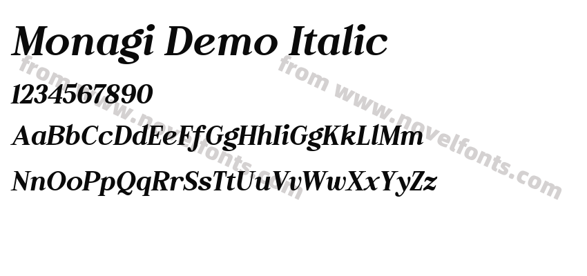 Monagi Demo ItalicPreview