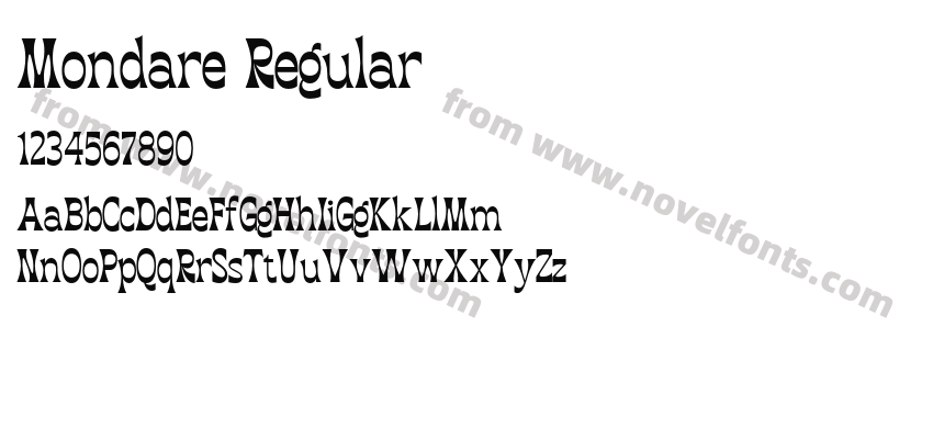 Mondare RegularPreview