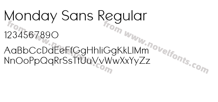 Monday Sans RegularPreview