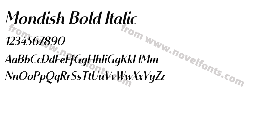 Mondish Bold ItalicPreview