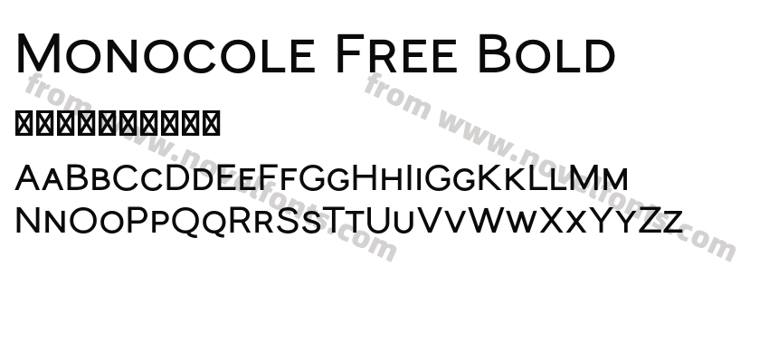 Monocole Free BoldPreview