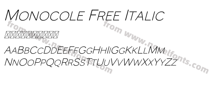 Monocole Free ItalicPreview