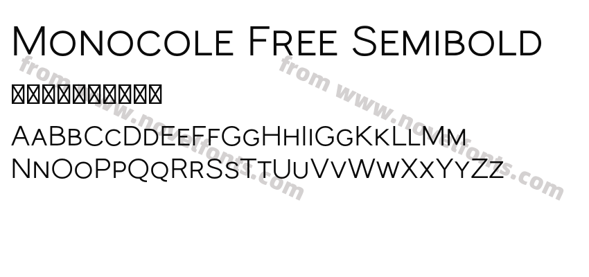 Monocole Free SemiboldPreview