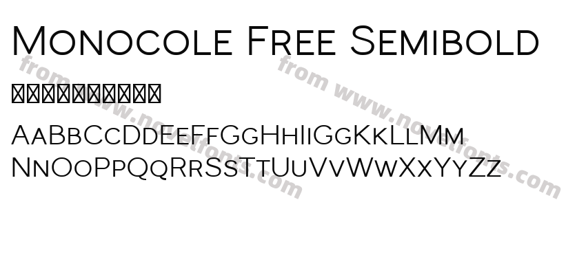 Monocole Free SemiboldPreview