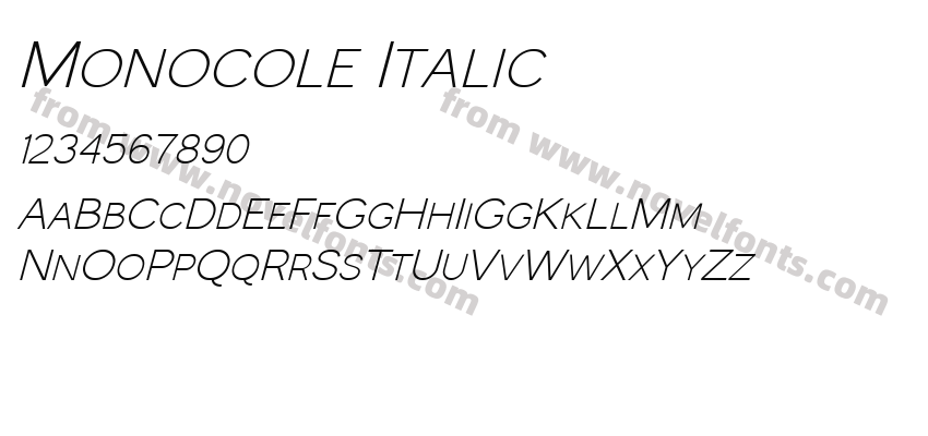 Monocole ItalicPreview