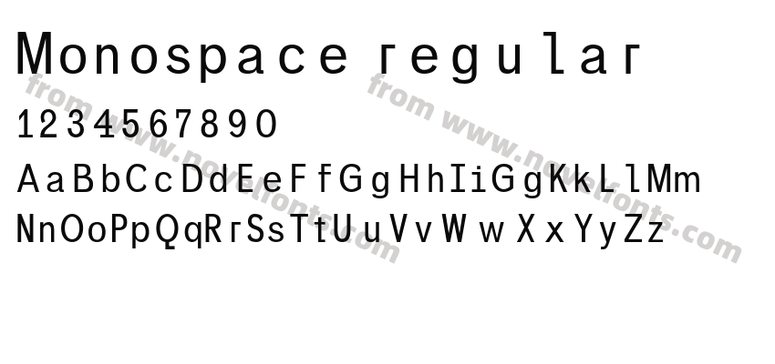 Monospace regularPreview