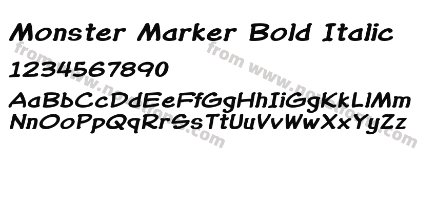 Monster Marker Bold ItalicPreview