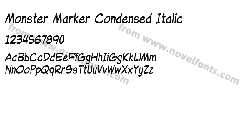 Monster Marker Condensed ItalicPreview