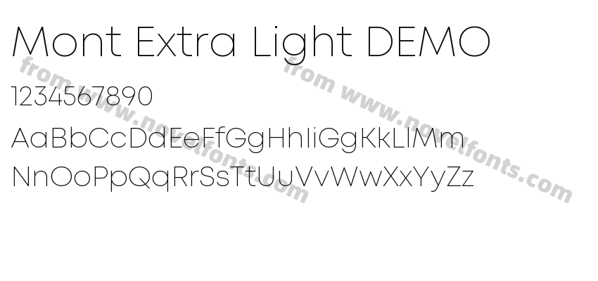Mont Extra Light DEMOPreview