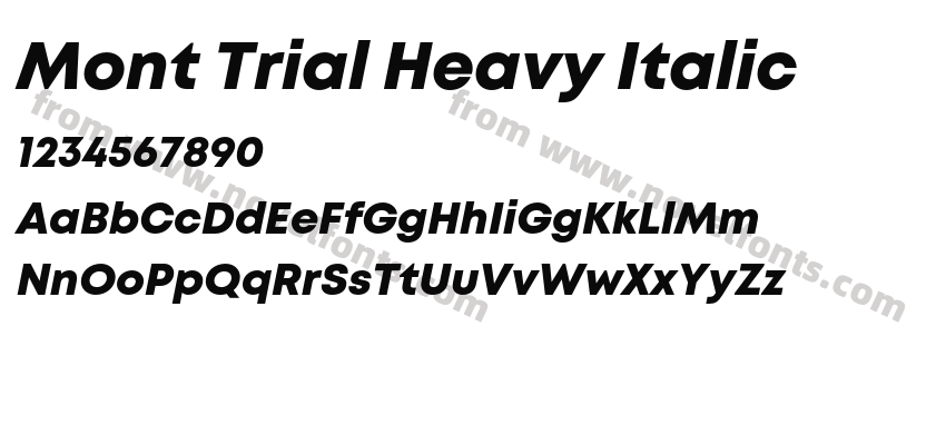 Mont Trial Heavy ItalicPreview