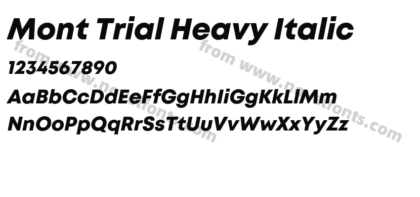 Mont Trial Heavy ItalicPreview
