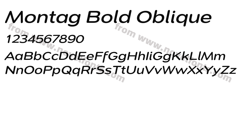 Montag Bold ObliquePreview