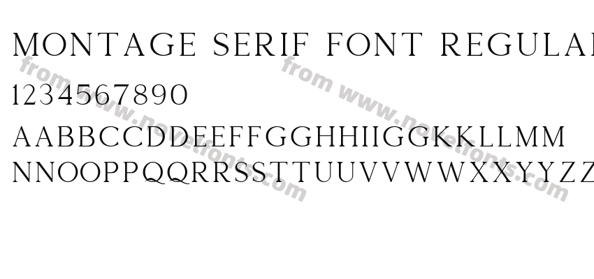 Montage Serif Font RegularPreview