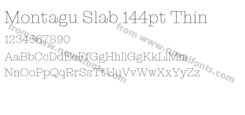 Montagu Slab 144pt ThinPreview