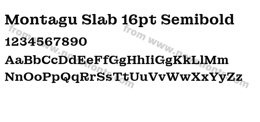 Montagu Slab 16pt SemiboldPreview