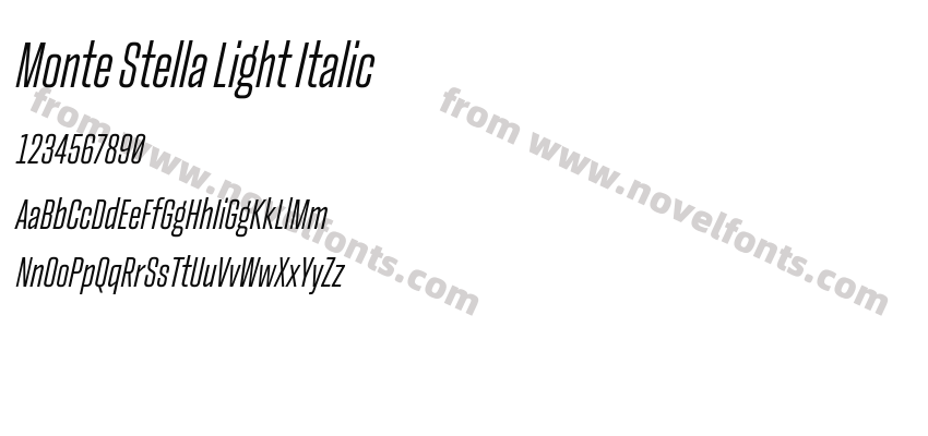 Monte Stella Light ItalicPreview